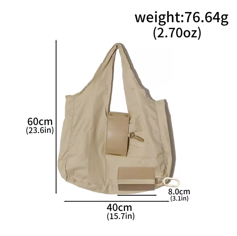 KeyTote beige con medidas de 60 por 40 cm