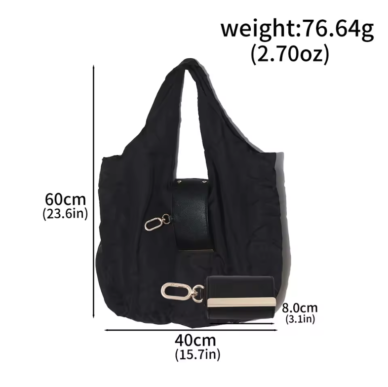 KeyTote negro con medidas de 60 por 40 cm