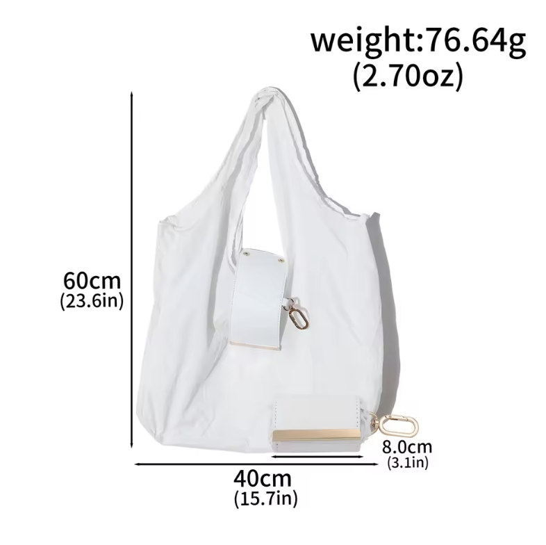 KeyTote blanco con medidas de 60 por 40 cm